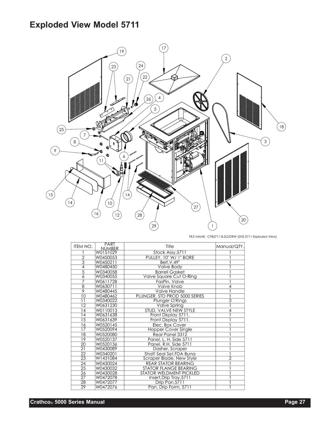 Grindmaster 5311, 5941, 5511, 5711 instruction manual 7012 $57 