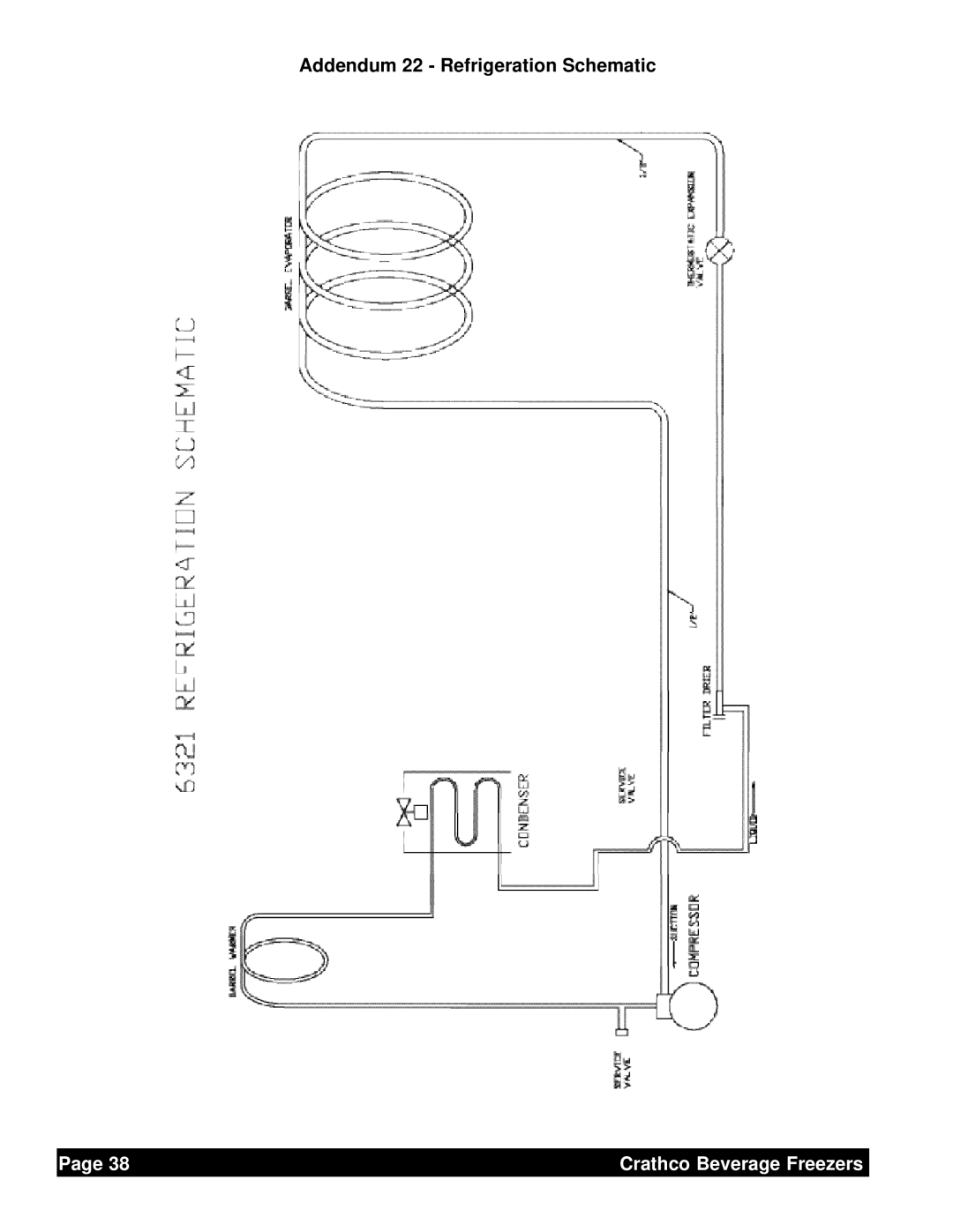 Grindmaster 6321L service manual Addendum 22 Refrigeration Schematic 