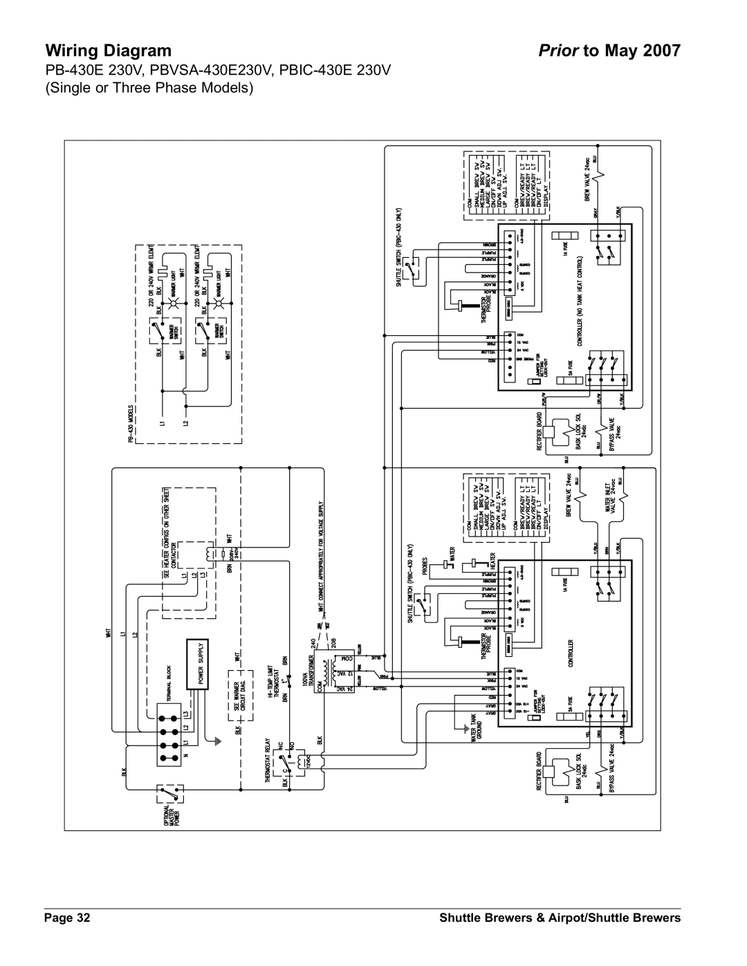 Grindmaster AM-344-04 instruction manual Wiring Diagram 