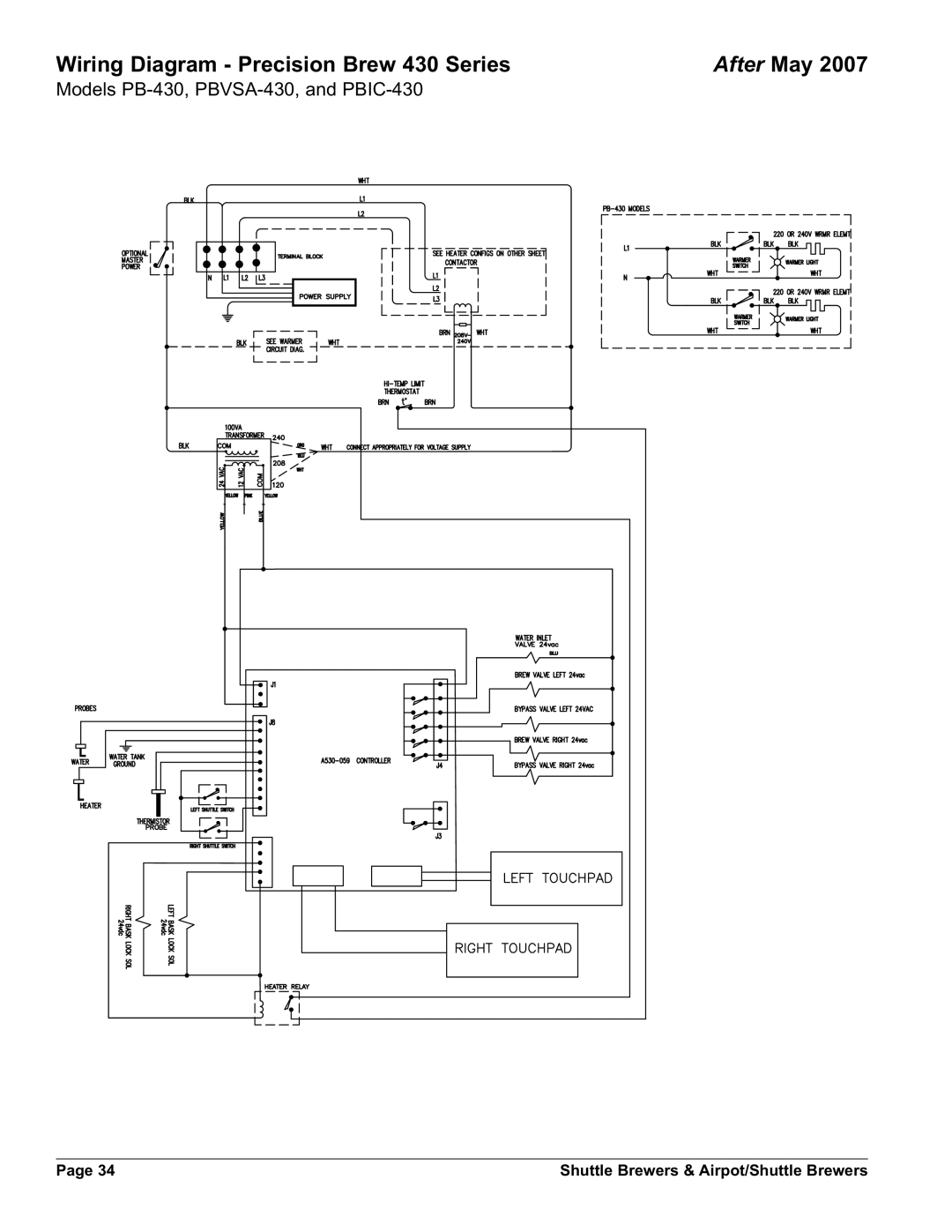 Grindmaster AM-344-04 instruction manual After May 