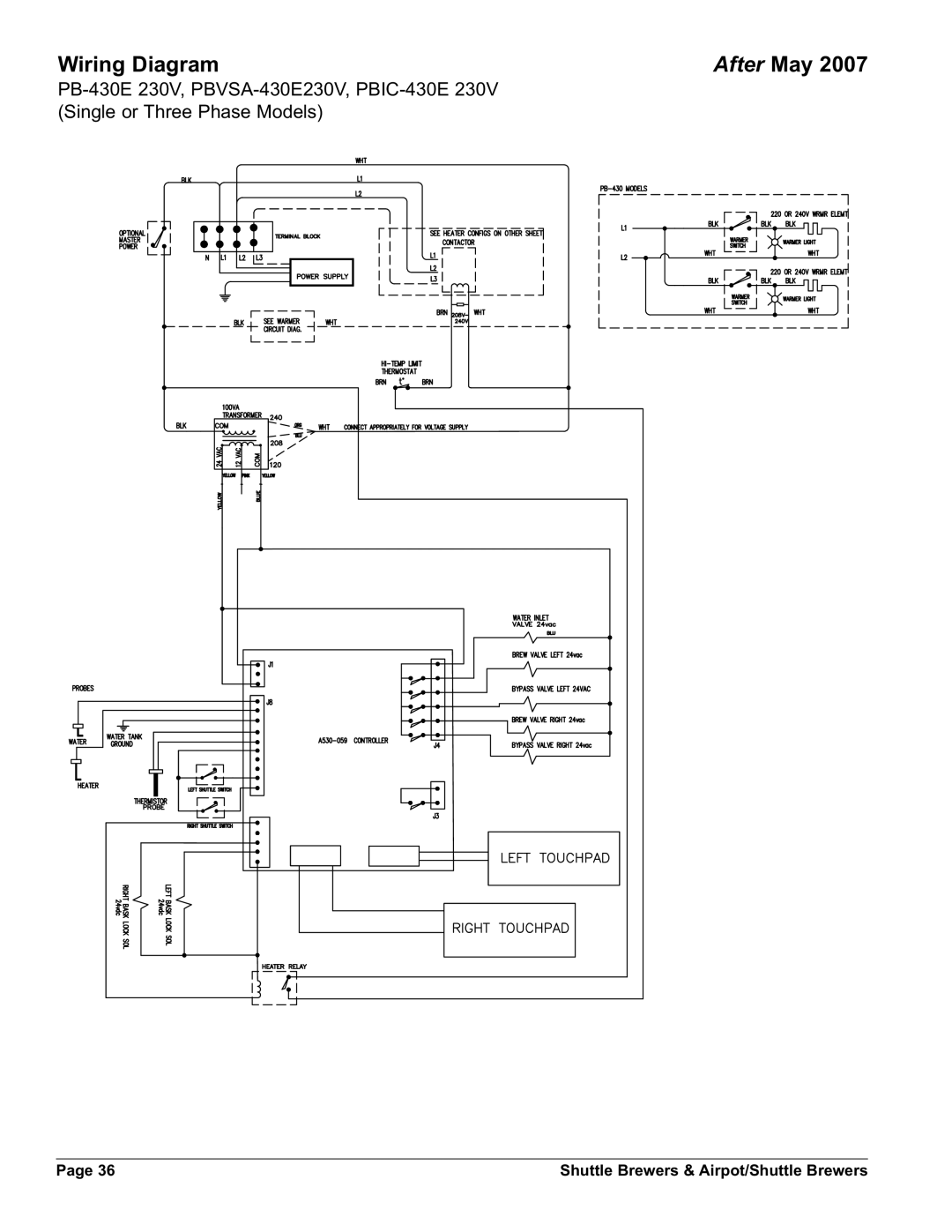 Grindmaster AM-344-04 instruction manual Wiring Diagram 