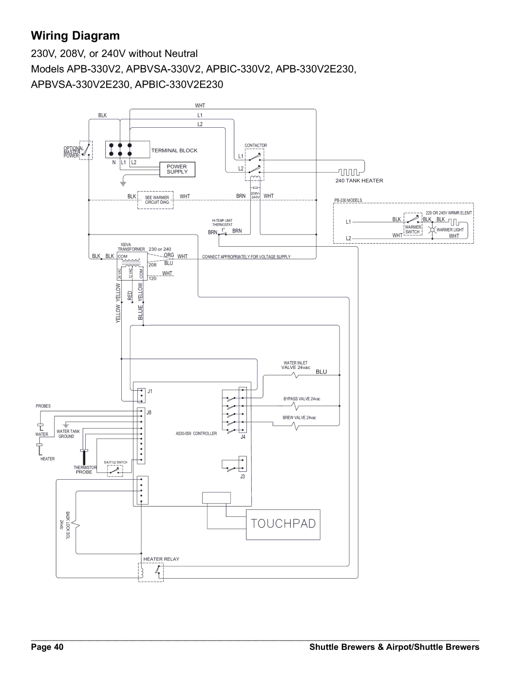 Grindmaster APBIC-430V2E230, APBVSA-330V2E230, APB-330V2E230, APBVSA-430V2E230, APBIC-330V2 750,1$/%/2 $675 325 6833 