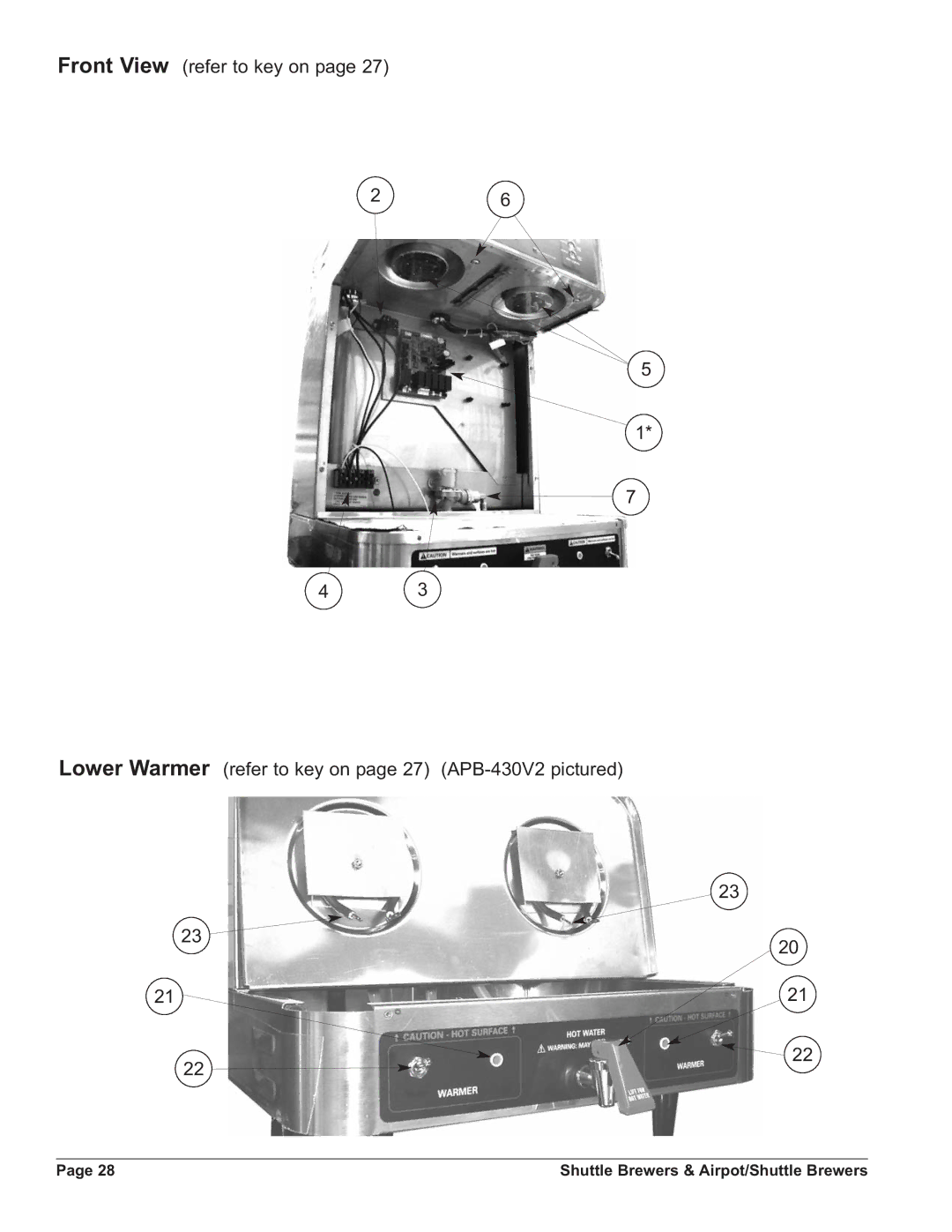 Grindmaster APBVSA-430V2, APBVSA-330V2E230, APBIC-430V2, PBIC-430V2E230, APB-330V2 Shuttle Brewers & Airpot/Shuttle Brewers 