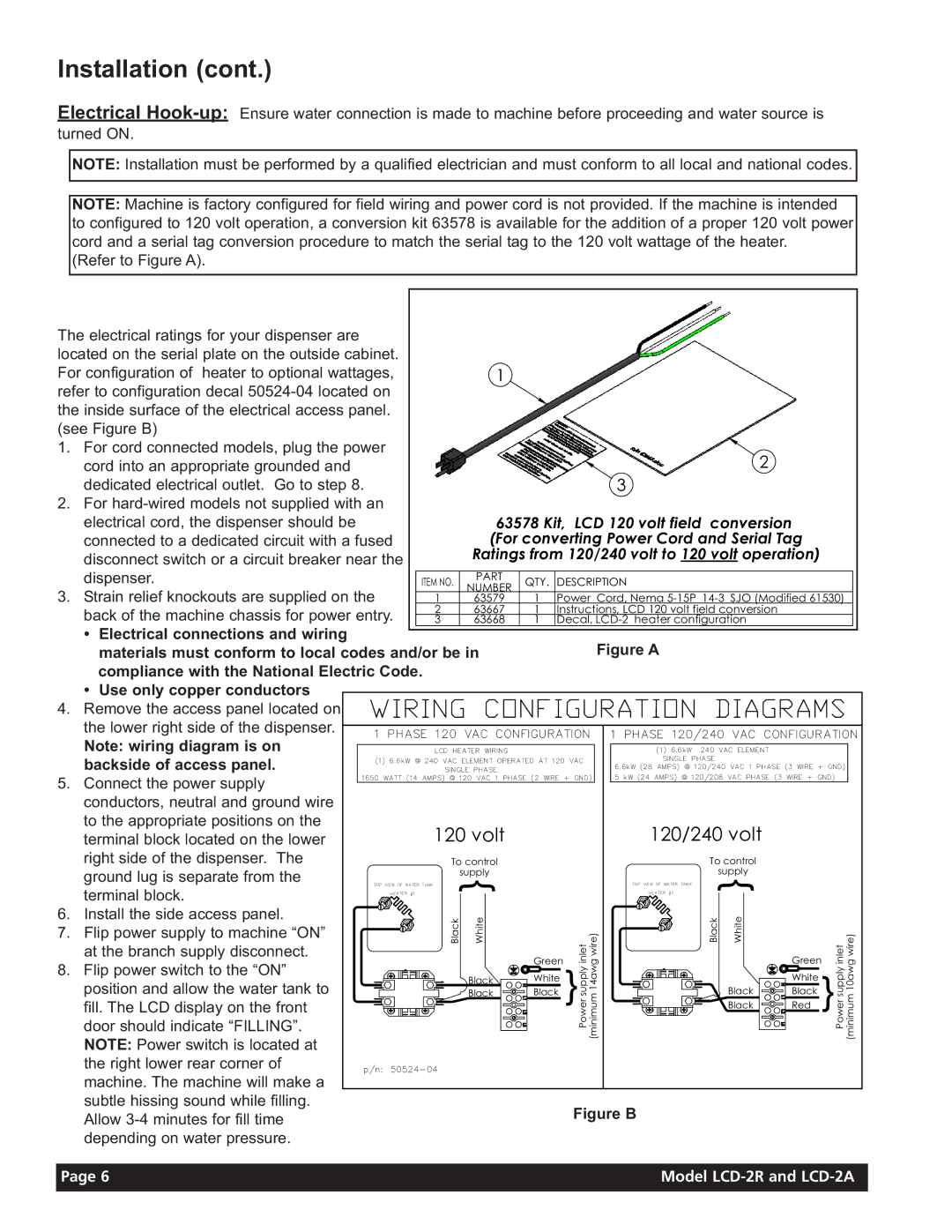 Grindmaster LCD-2A, LCD-2R instruction manual Backside of access panel, Figure B 