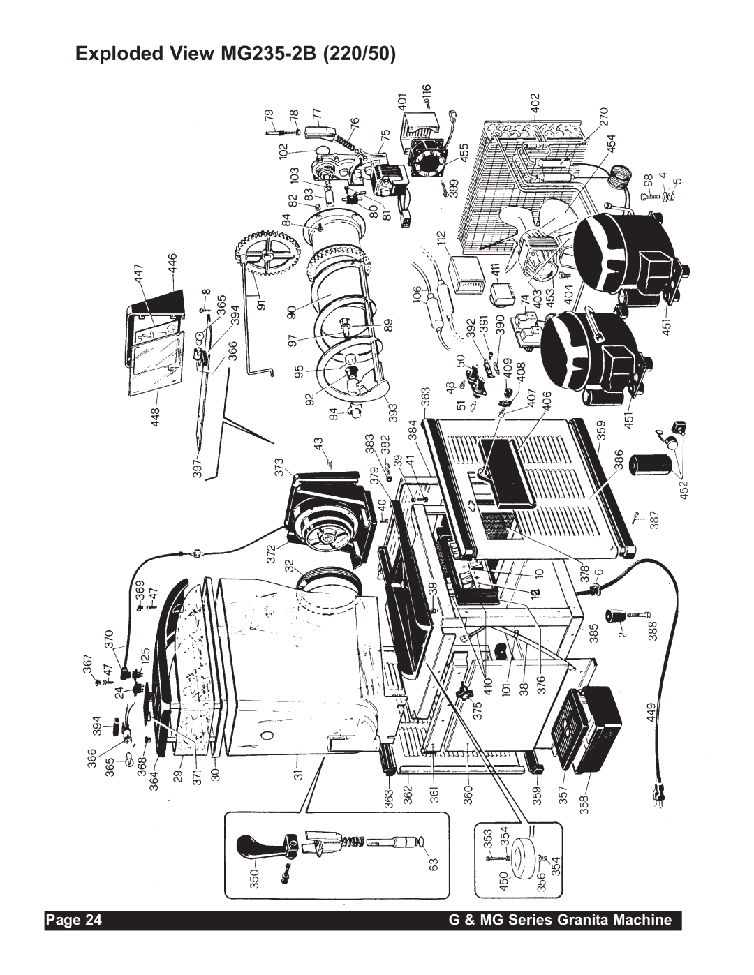 Grindmaster MG236-2B, MG23-2B instruction manual Exploded View MG235-2B 220/50 