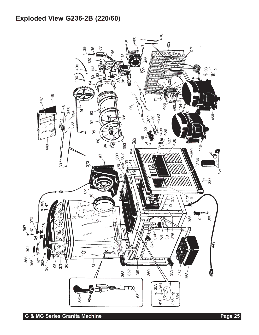 Grindmaster MG23-2B, MG236-2B, MG235-2B instruction manual Exploded View G236-2B 220/60 