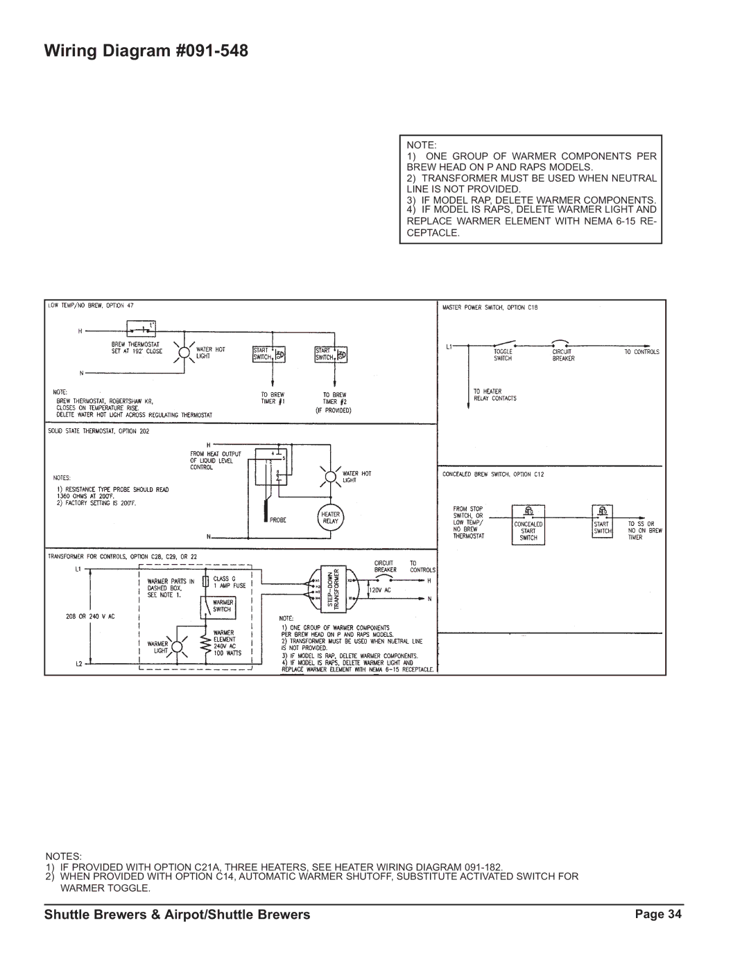 Grindmaster P400ESHP instruction manual Wiring Diagram #091-548 