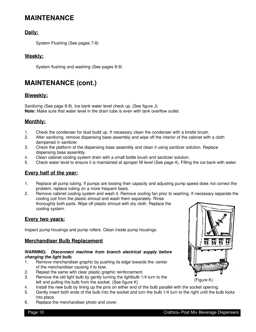 Grindmaster PM4-B, PM45-B instruction manual Maintenance 