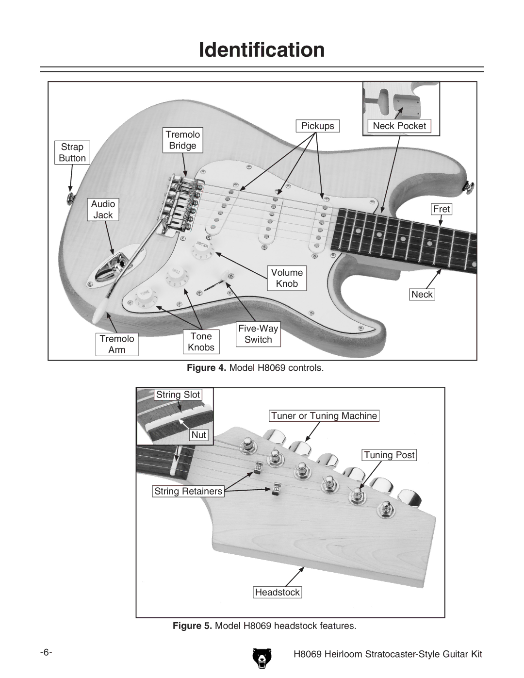 Grizzly BL8551 owner manual Identification 