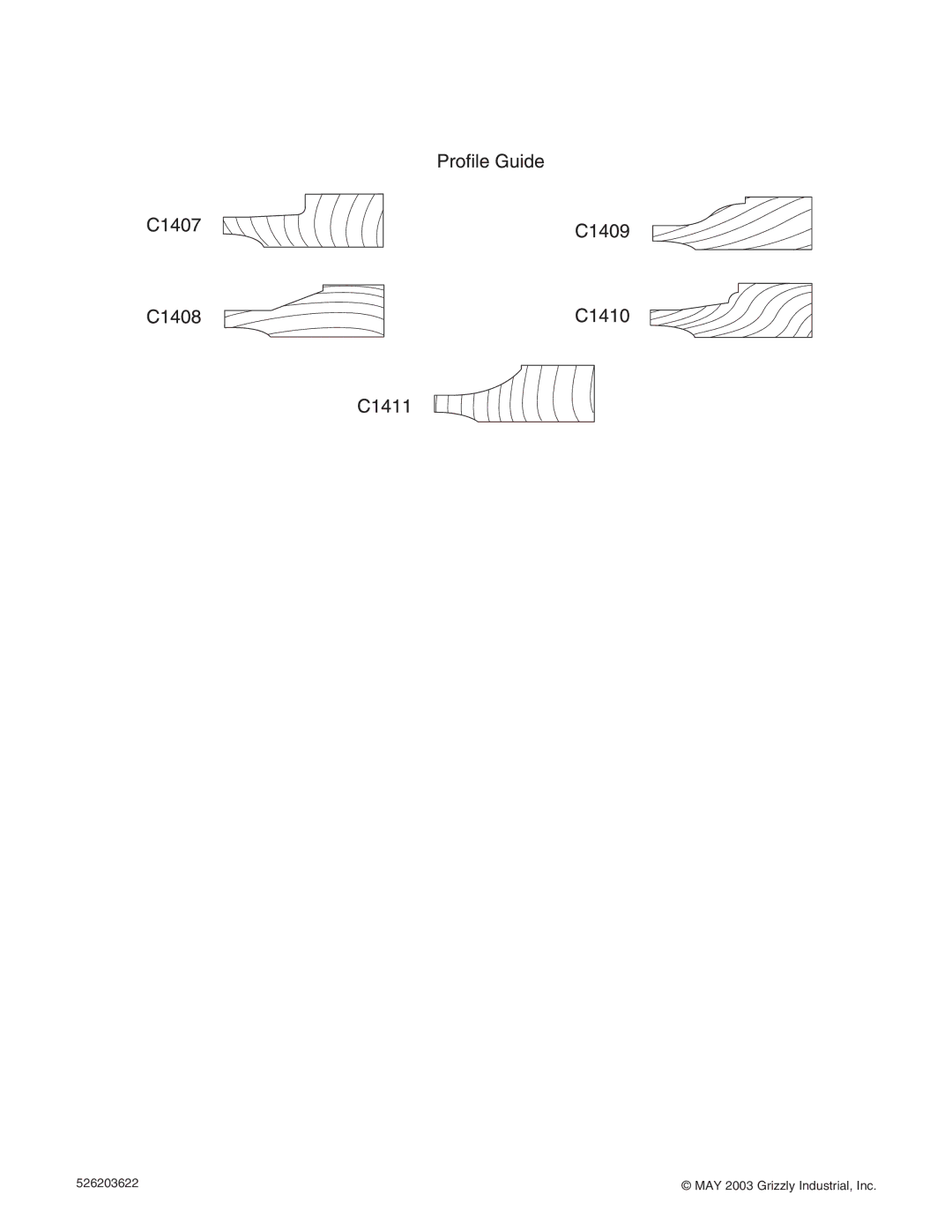 Grizzly C1407 manual 526203622 