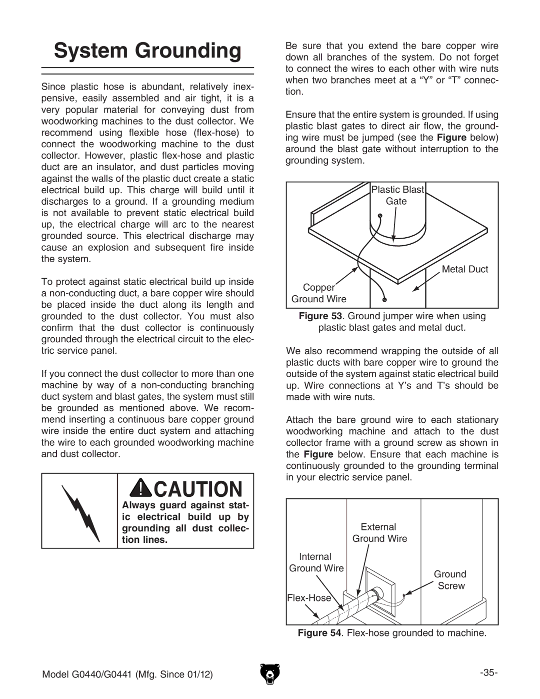 Grizzly G0440 owner manual System Grounding, EaVhiX7aVhi, ViZ, BZiVa9jXi, 8deeZg 