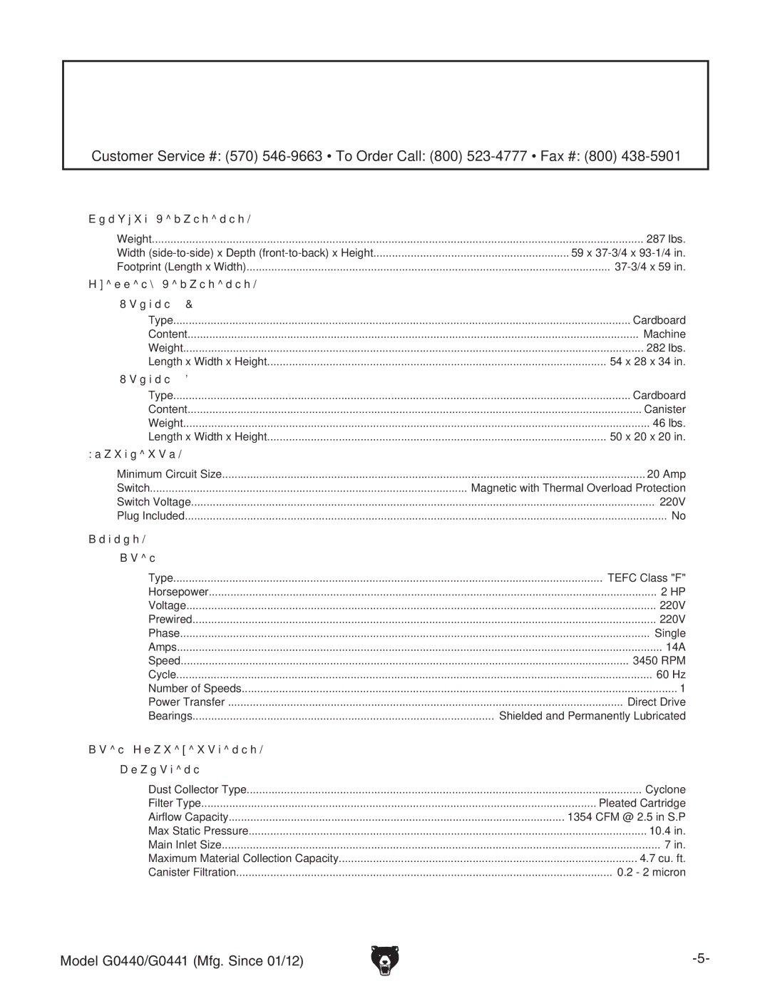 Grizzly G0440 owner manual Heec\9bZchdch 8Vgidc 