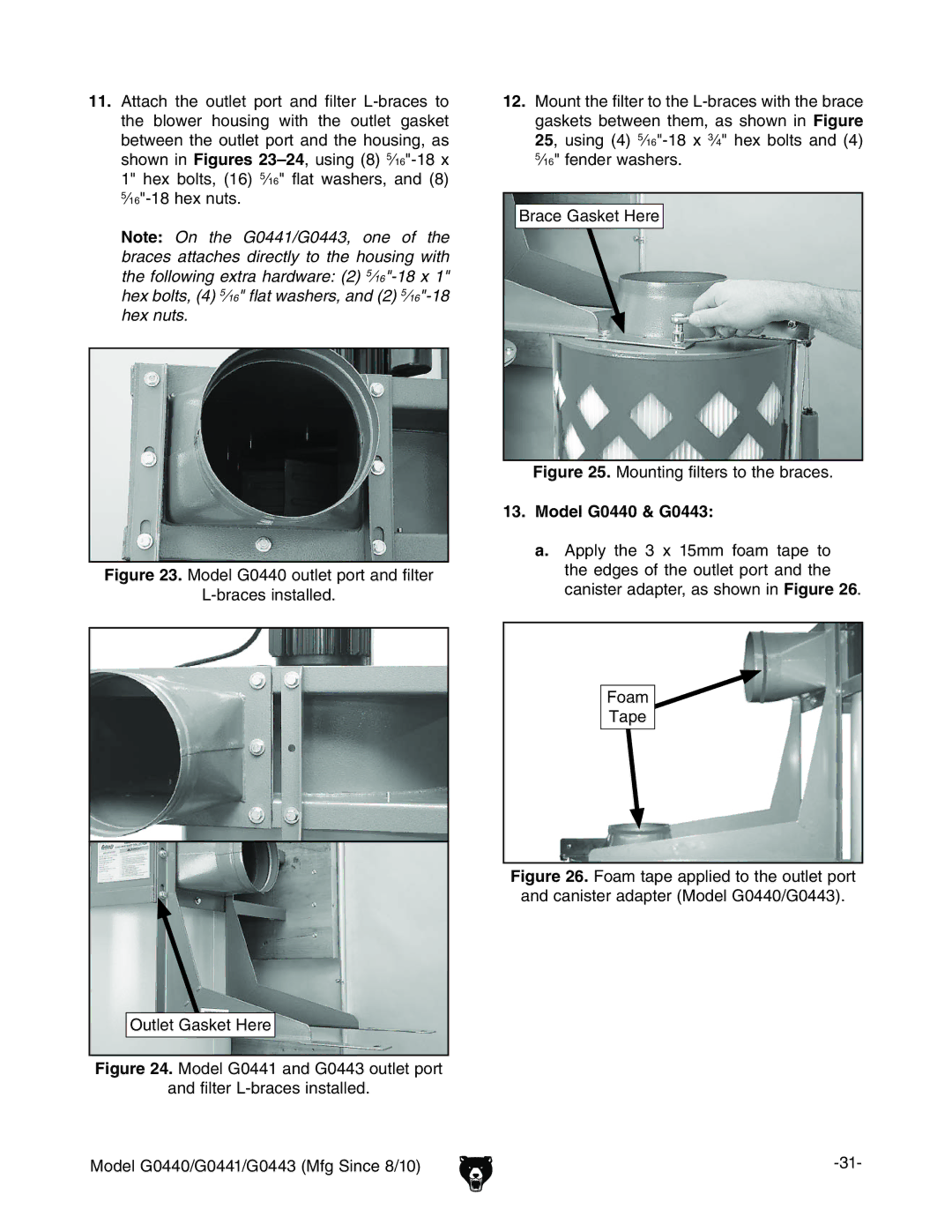 Grizzly owner manual AWgVXZhchiVaaZY# DjiaZiVh`Zi=ZgZ, 7gVXZVh`Zi=ZgZ, 13. Model G0440 & G0443, DVb IVeZ 