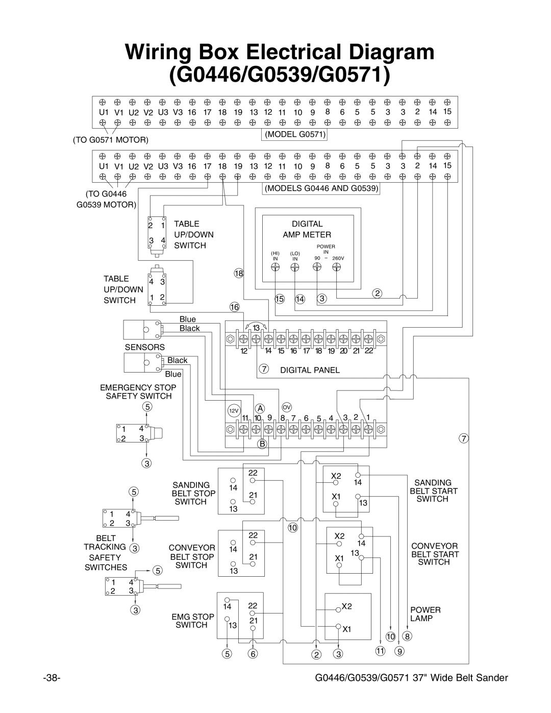 Grizzly G0446 manual 7IRING OXO%LECTRICAL $IAGRAMG  