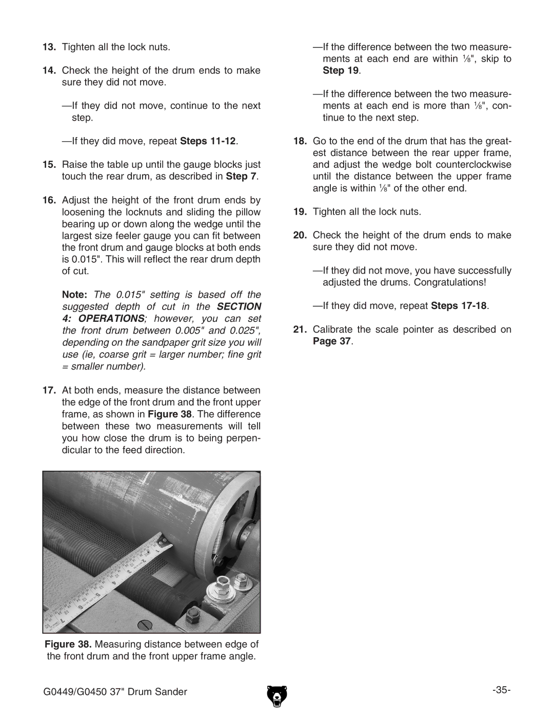 Grizzly G0449 instruction manual 