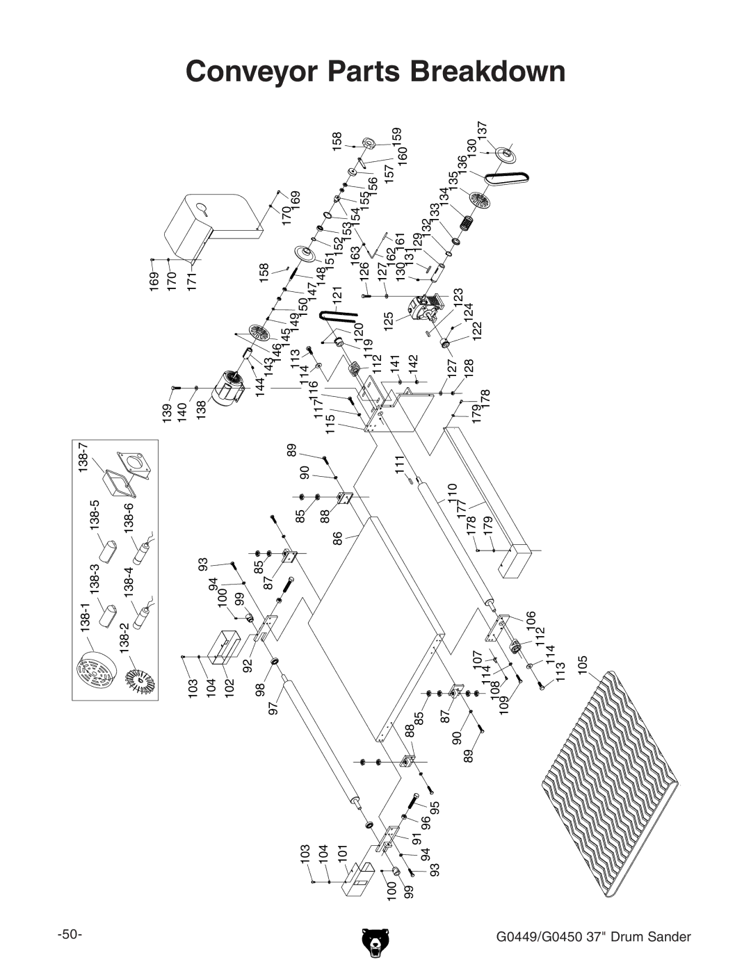 Grizzly G0449 instruction manual Breakdown 