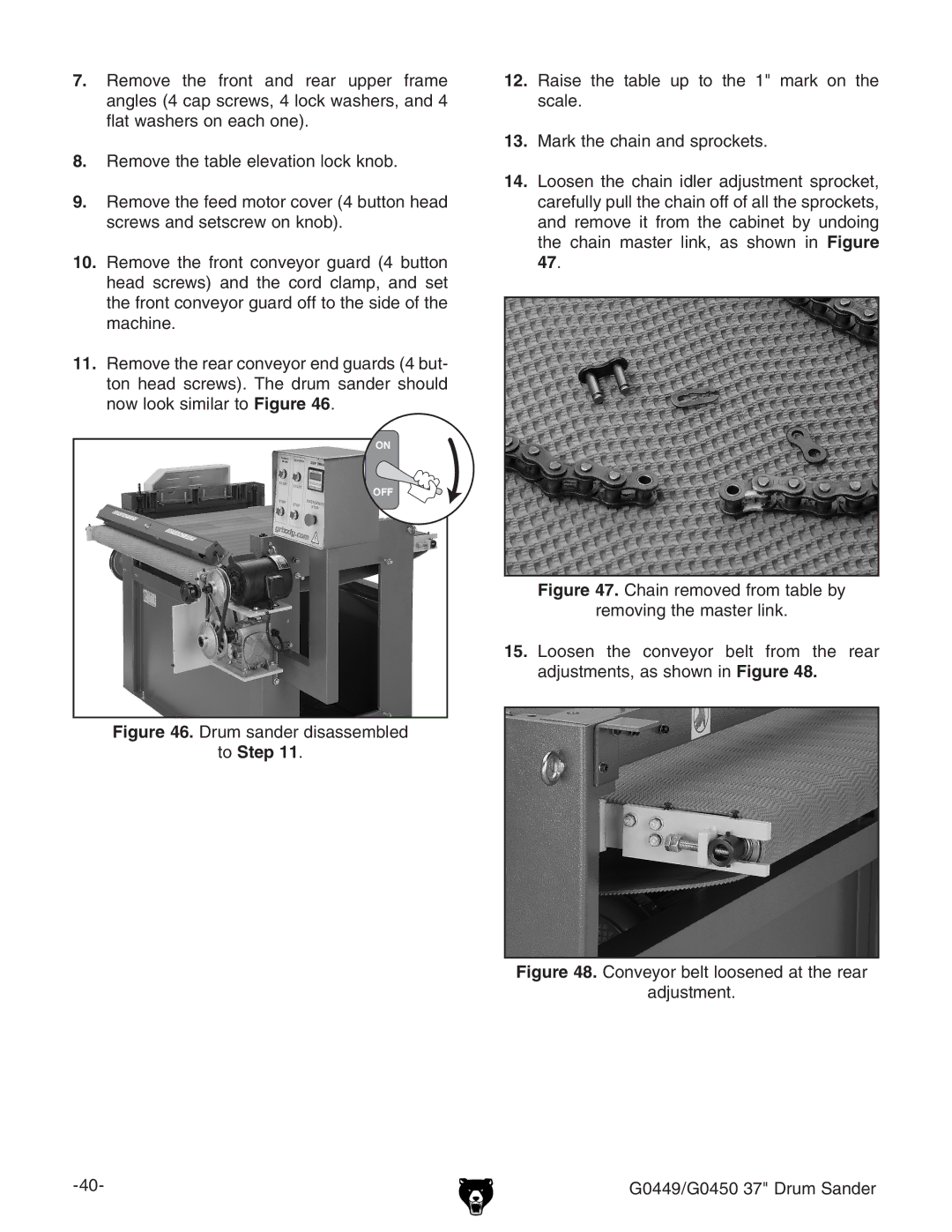 Grizzly G0450 instruction manual To Step 