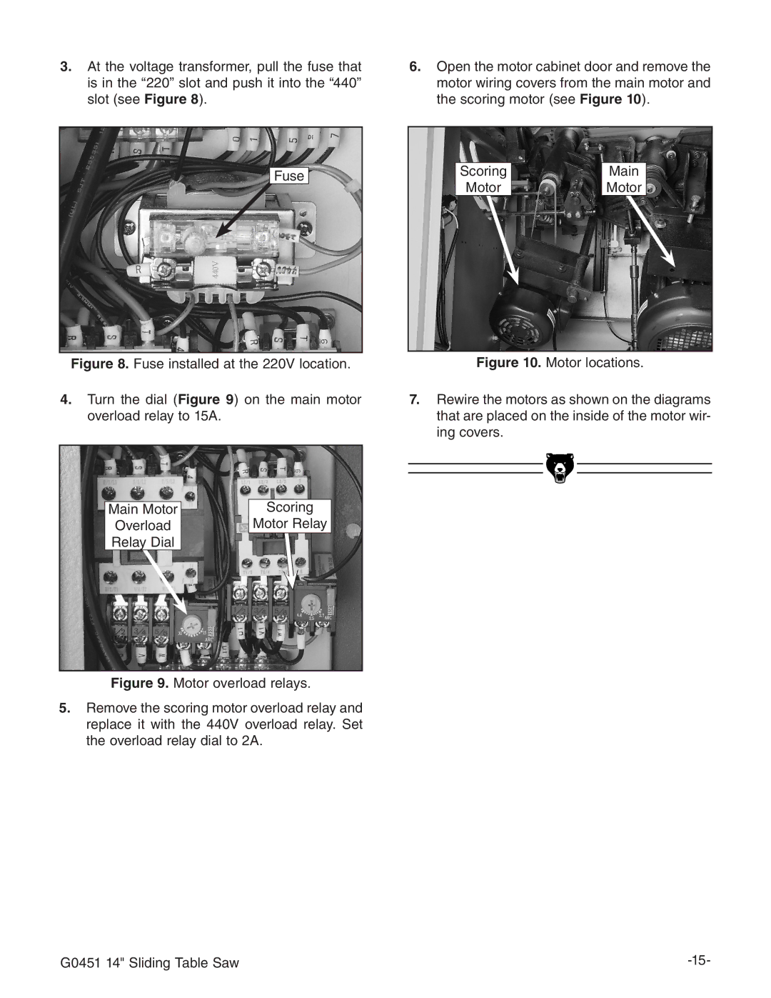 Grizzly G0451 instruction manual Main 