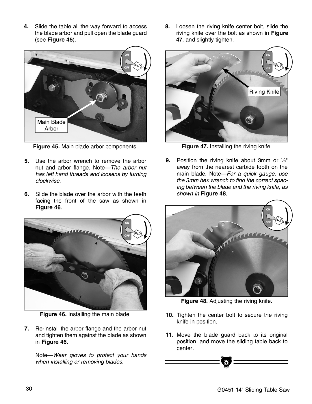 Grizzly G0451 instruction manual 