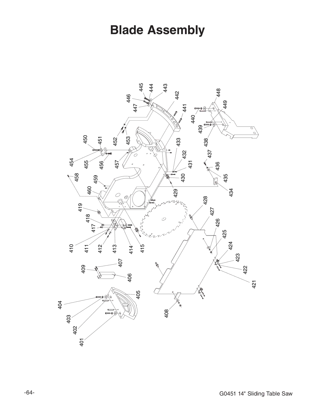 Grizzly G0451 instruction manual Blade, Assembly 