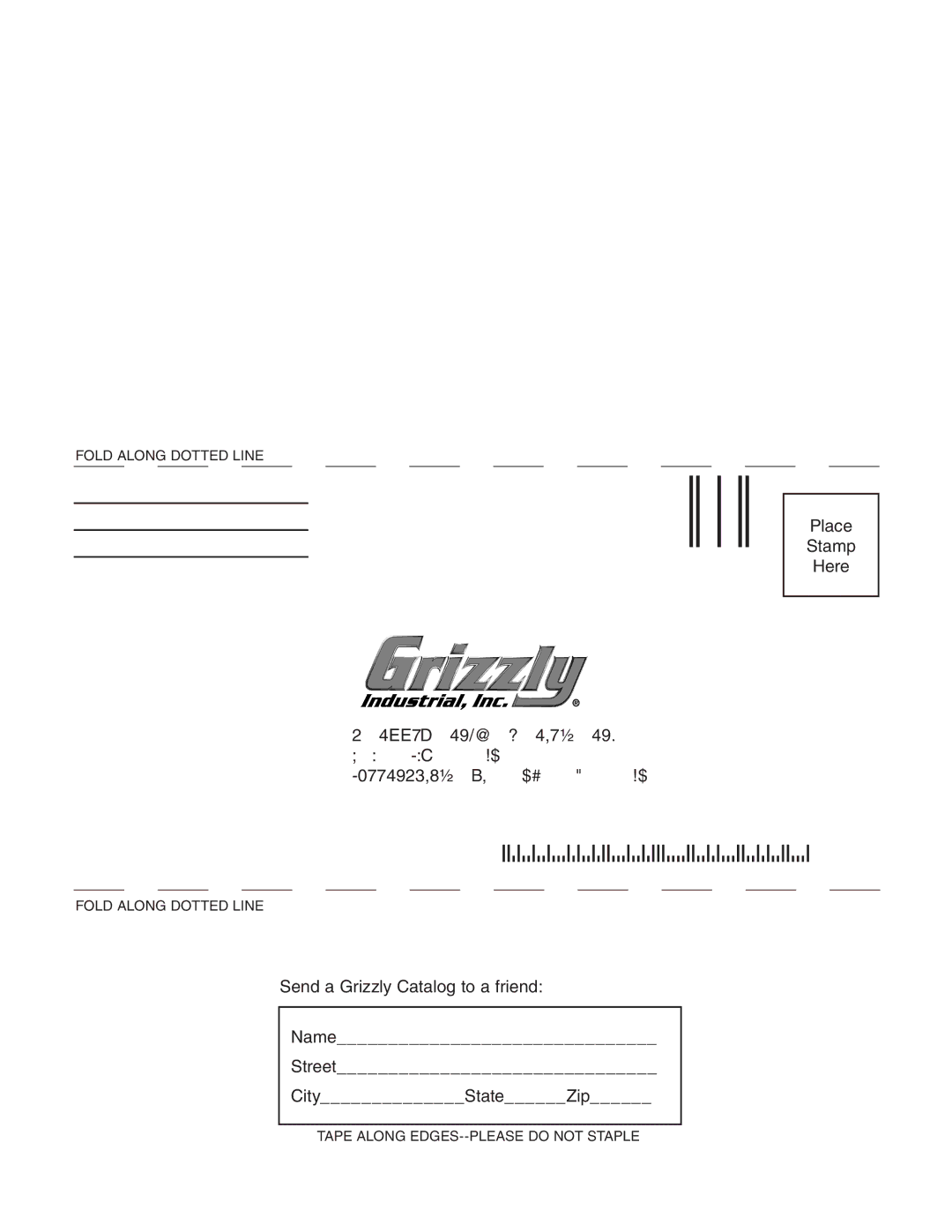 Grizzly G0451 instruction manual Grizzly INDUSTRIAL, INC, Box Bellingham, Wa 