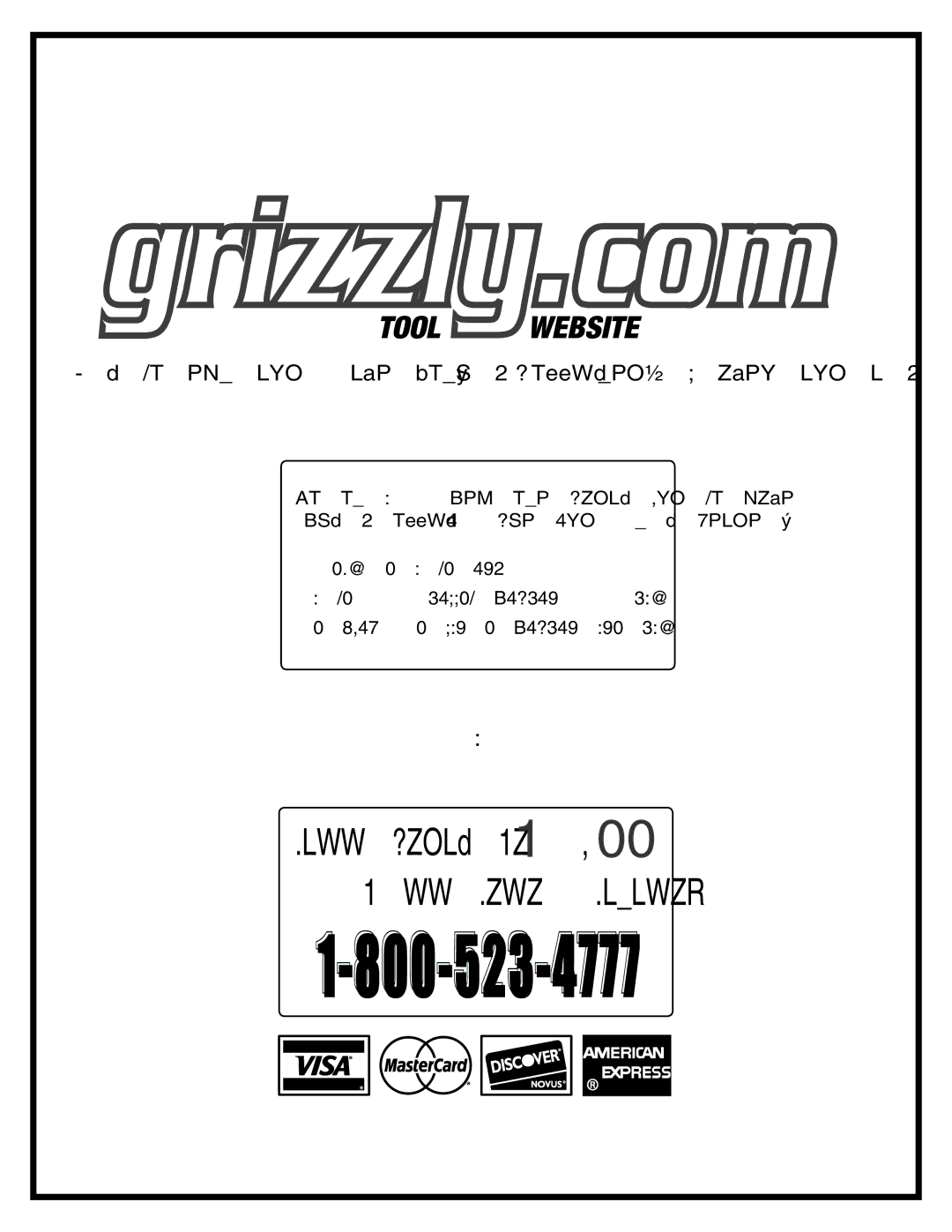 Grizzly G0451 instruction manual 