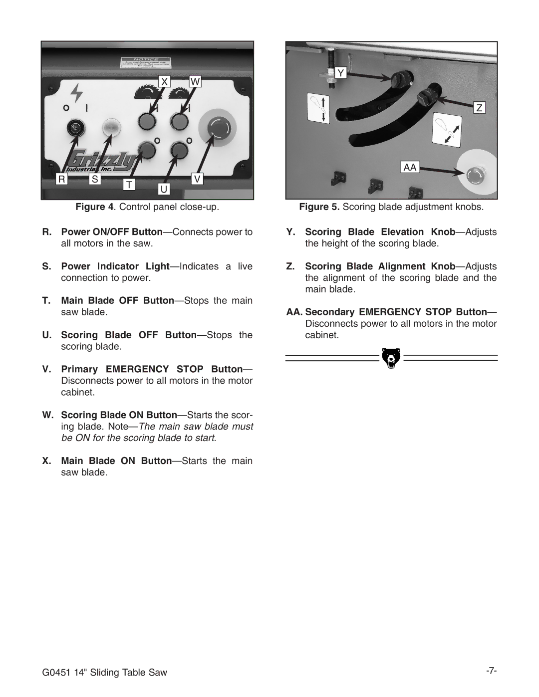 Grizzly G0451 instruction manual 