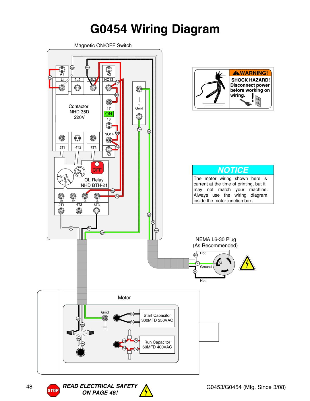 Grizzly G0453 owner manual G0454 Wiring Diagram, NHD BTH-21 