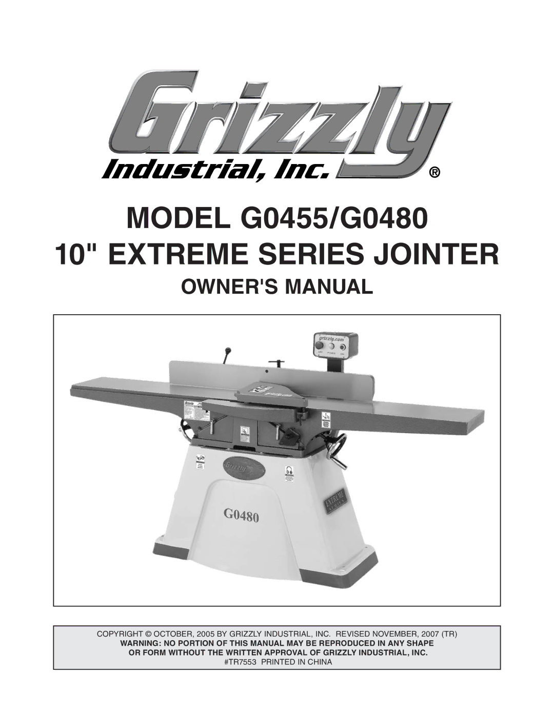 Grizzly G0455 manual $%,, %842%-%%3%2%3 */.4%2 