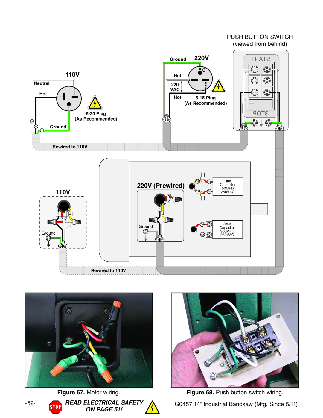 Grizzly G0457 owner manual 110V 