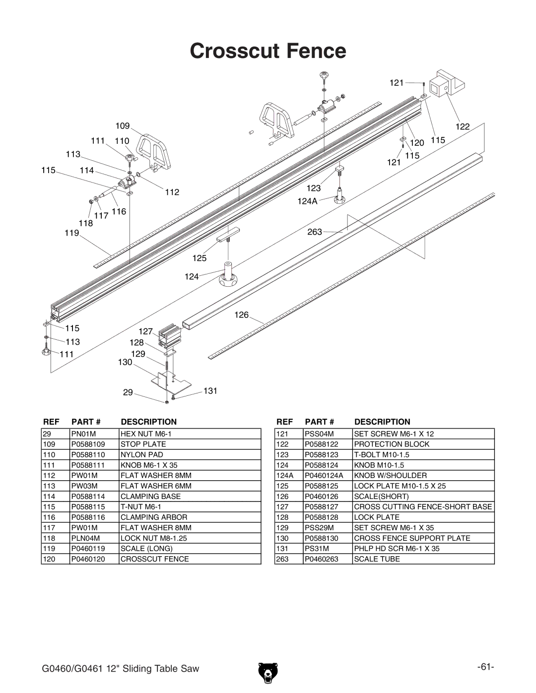 Grizzly G0461, G0460 owner manual Description 