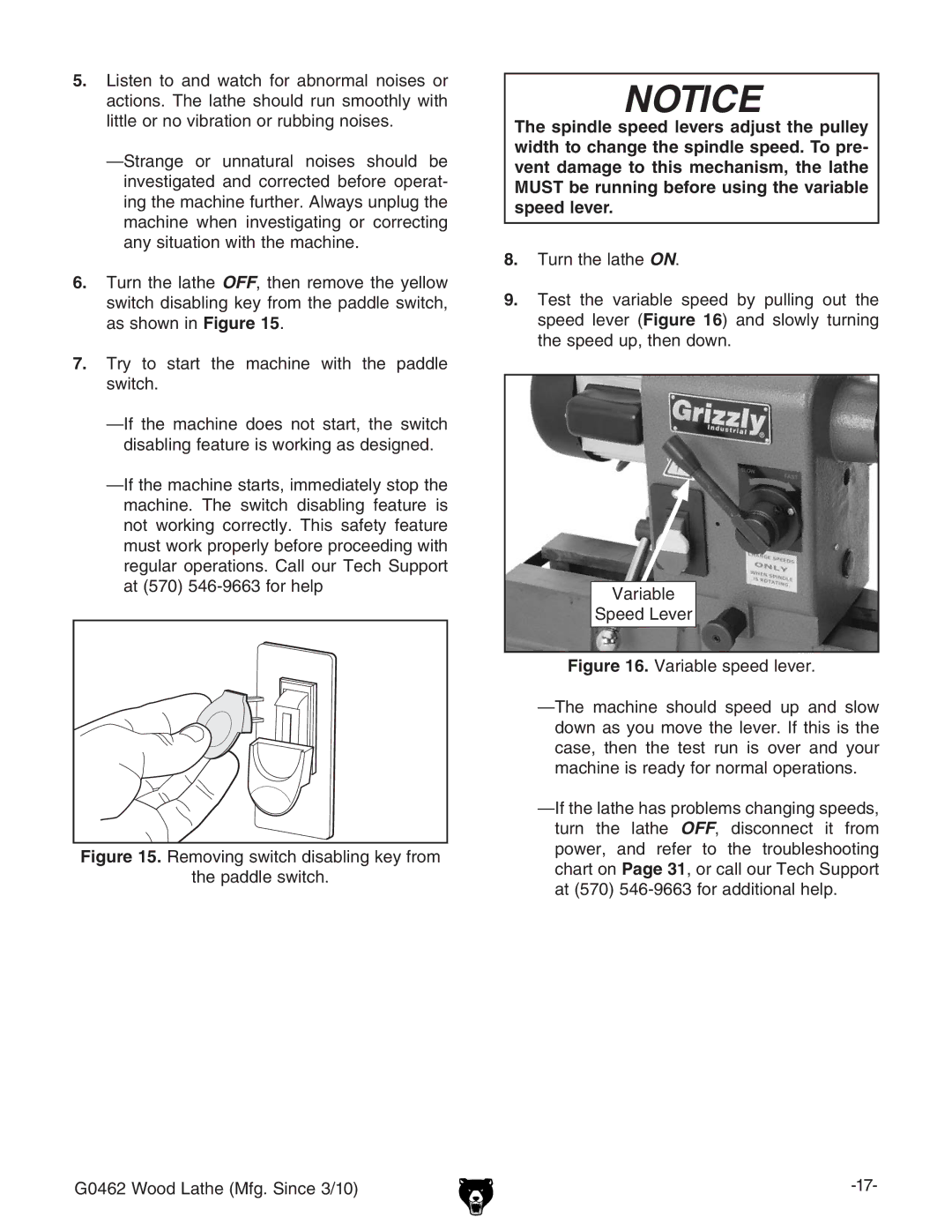 Grizzly G0462 owner manual 