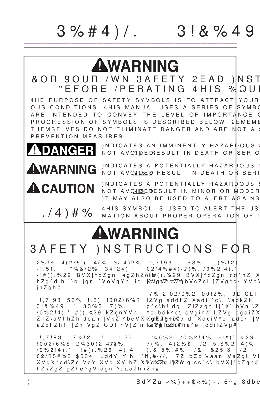 Grizzly G0469, G0466 instruction manual Safety, Mation about proper operation of the equipment 