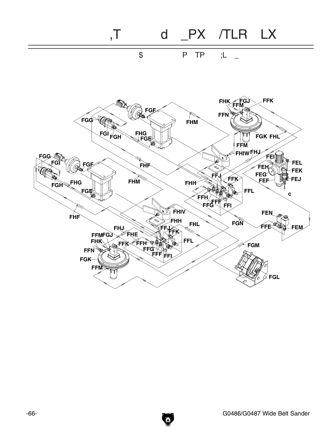 Grizzly G0486/G0487 owner manual Air System Diagram 