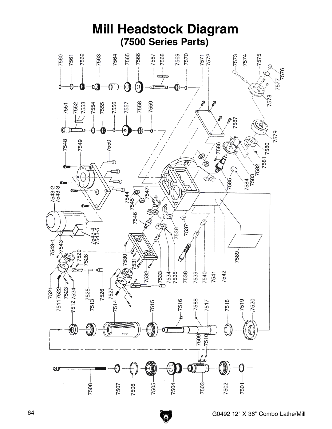 Grizzly G0492 manual 7546 