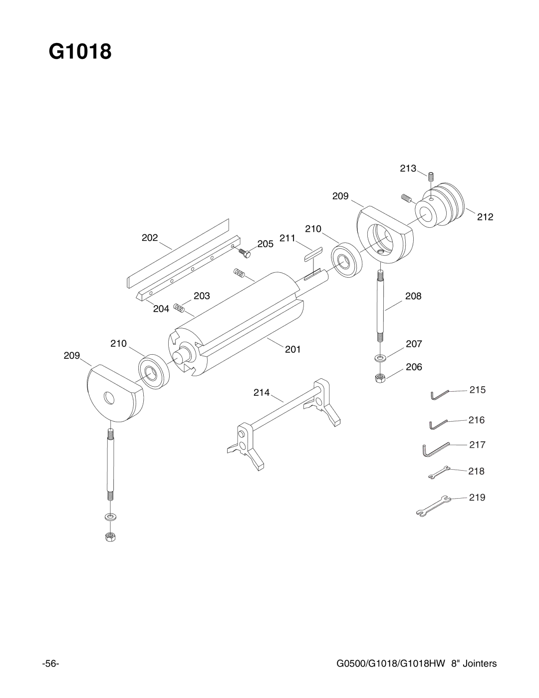 Grizzly G0500 instruction manual 215 