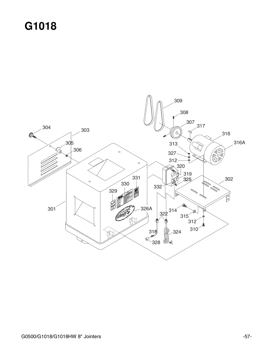 Grizzly G0500 instruction manual G1018 