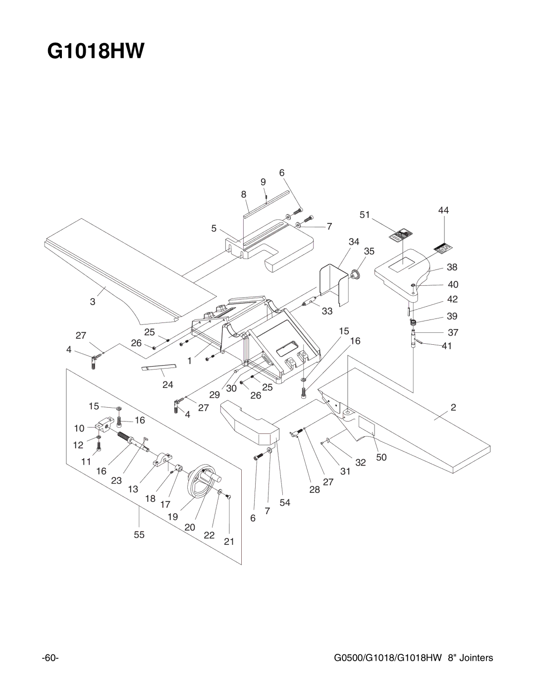 Grizzly G0500 instruction manual G1018HW 