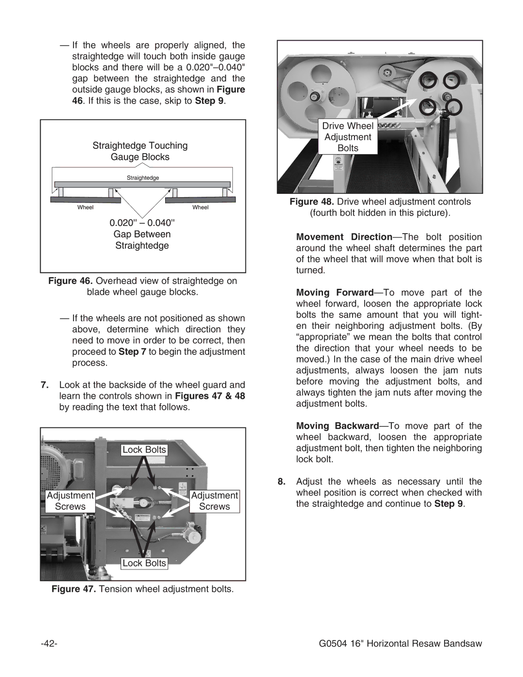 Grizzly G0504 owner manual Screws 