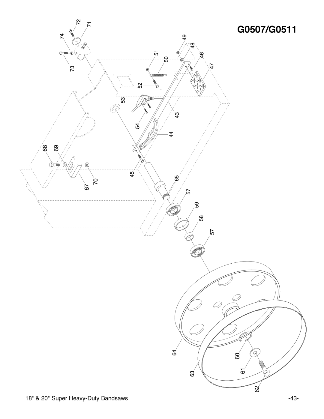 Grizzly G0506 instruction manual G0507/G0511 