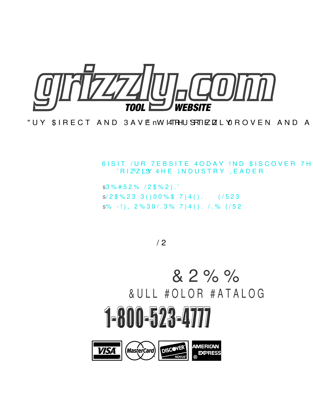 Grizzly G0512 instruction manual #ALL 4ODAYD&ORO 