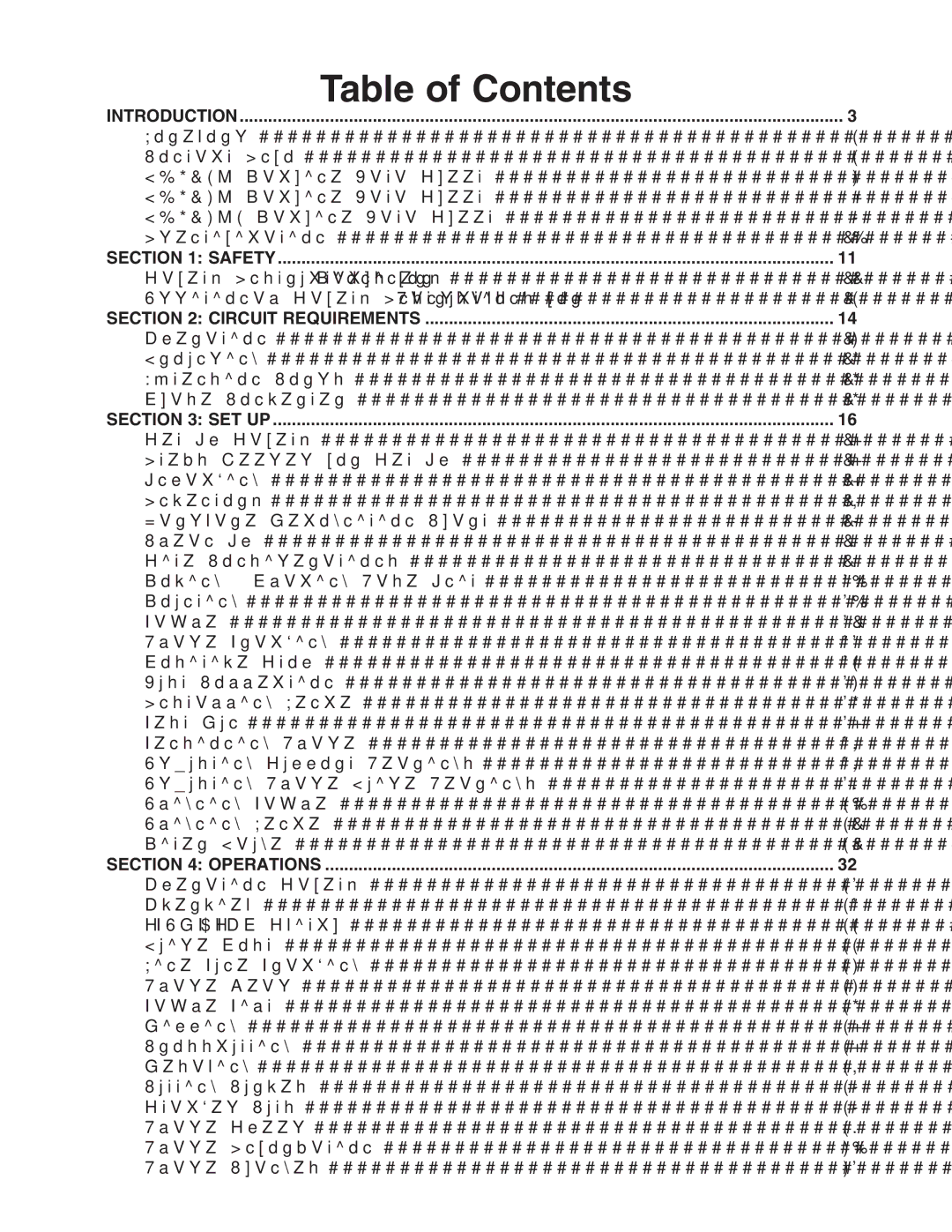 Grizzly G0513X, G0514X3 owner manual Table of Contents 