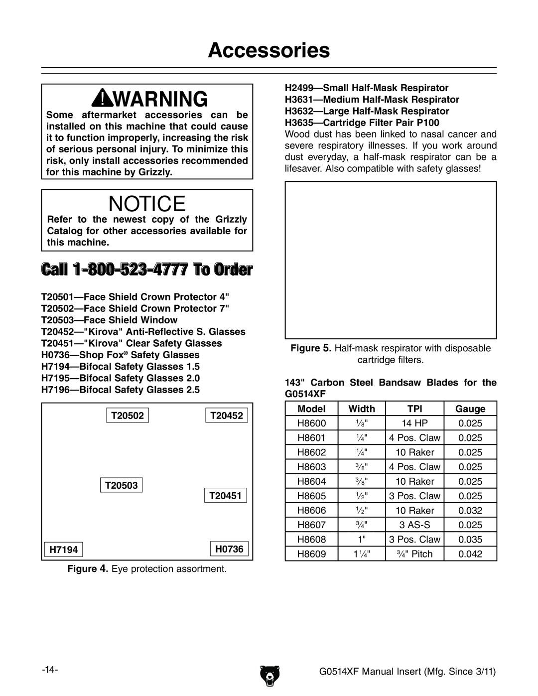 Grizzly G0514XF manual 6HH, Edh#8aVl 