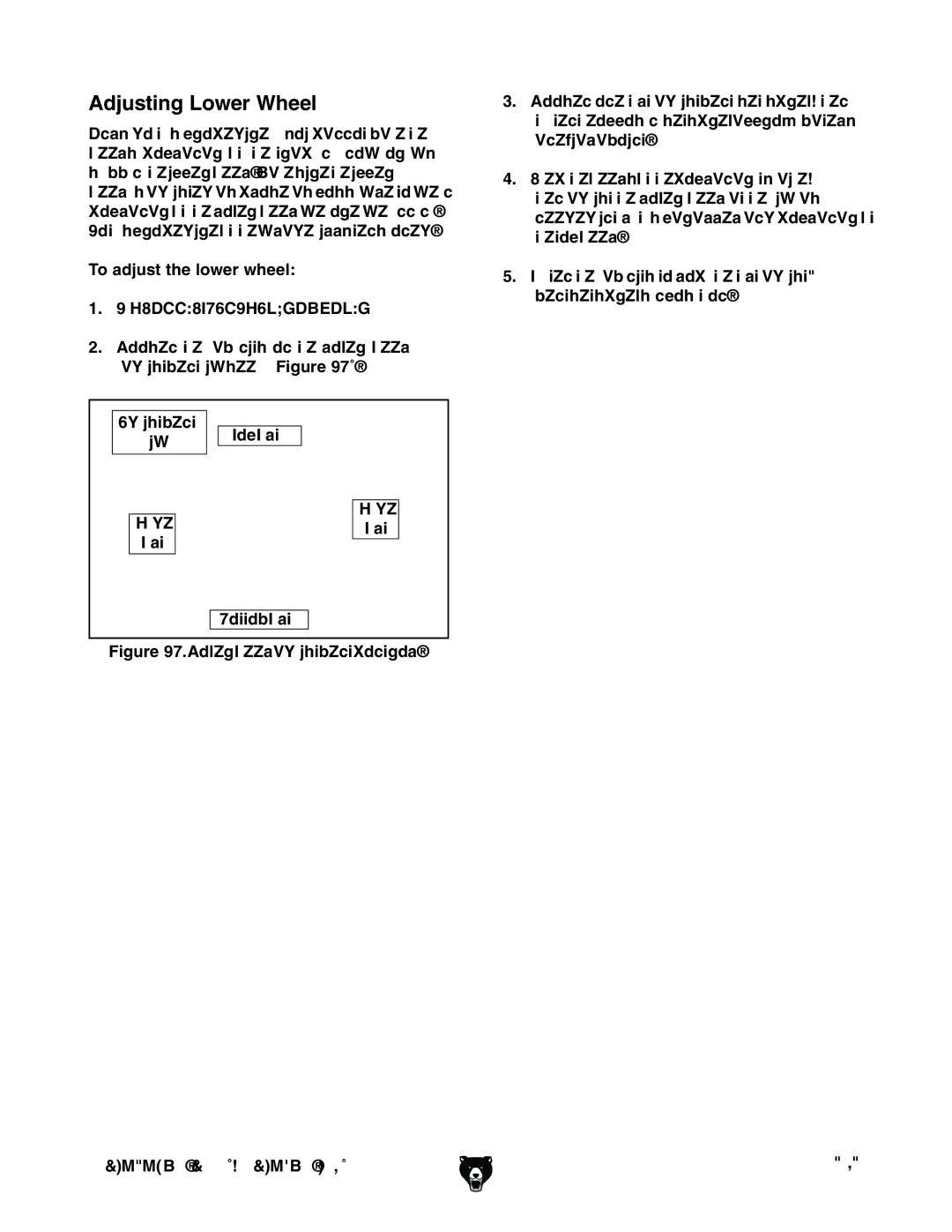 Grizzly G0514XF manual Adjusting Lower Wheel, To adjust the lower wheel, Iai IdeIai, Iai 7diidbIai 