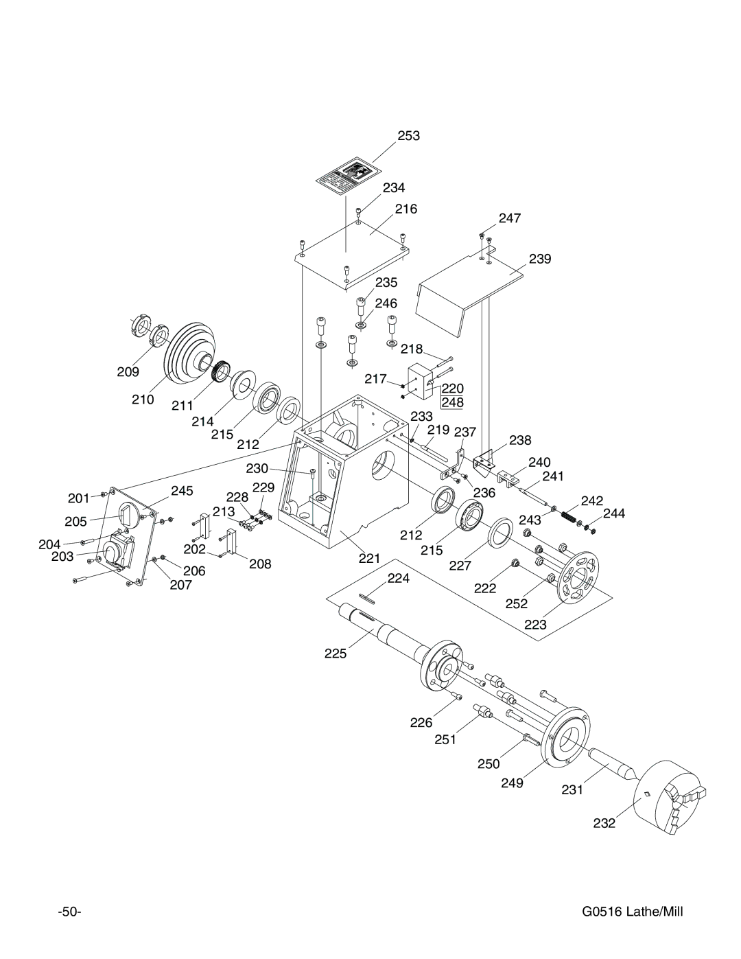 Grizzly G0516 instruction manual 