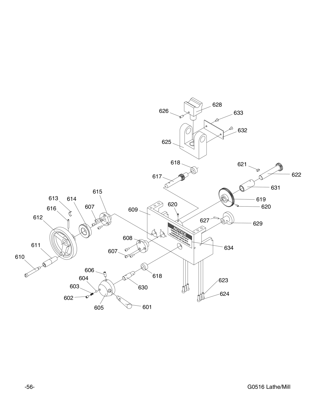 Grizzly G0516 instruction manual 