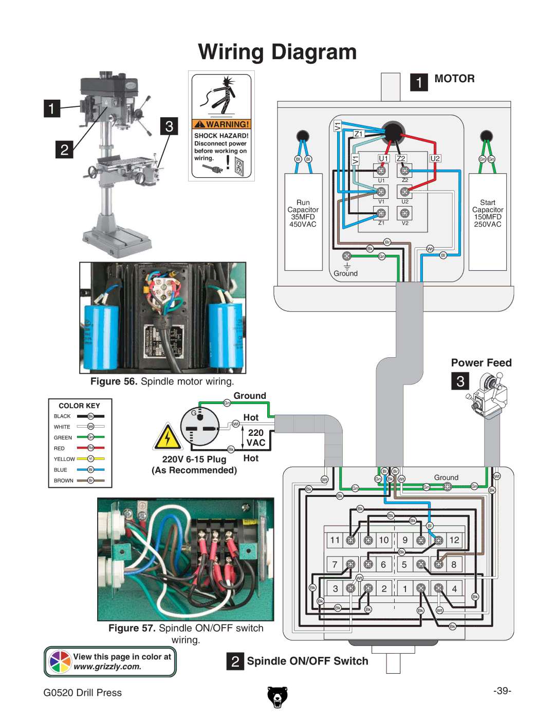 Grizzly G0520 owner manual Wiring Diagram, HecYaZbdidglgc\# 