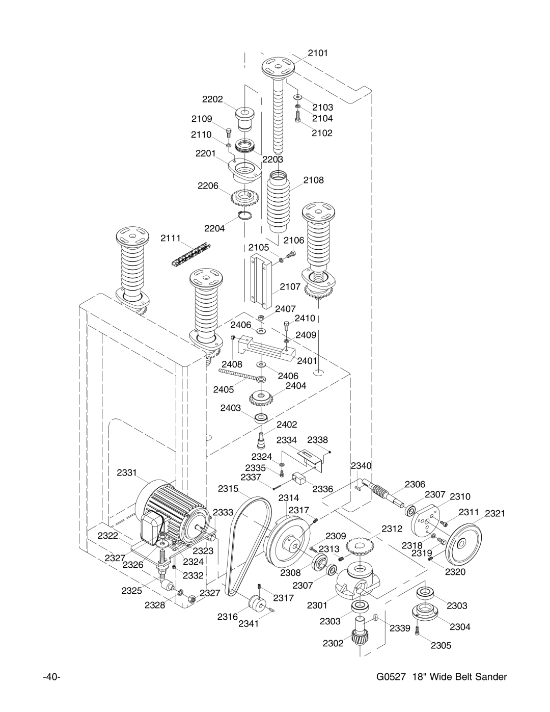 Grizzly G0527 instruction manual 2101 2202 2103 