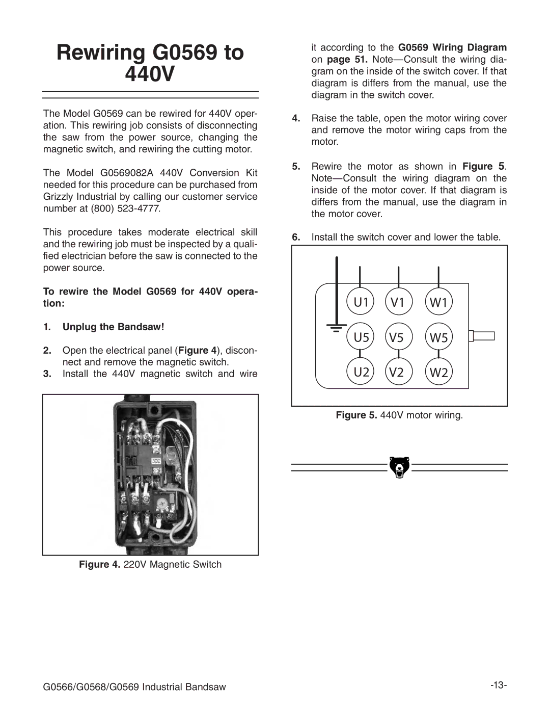 Grizzly G0531 manual 2EWIRING  to, 6, Igure  %K BV\cZiXHliX,  chiVaaiZhliXXdkZgVcYadlZgiZiVWaZ# 