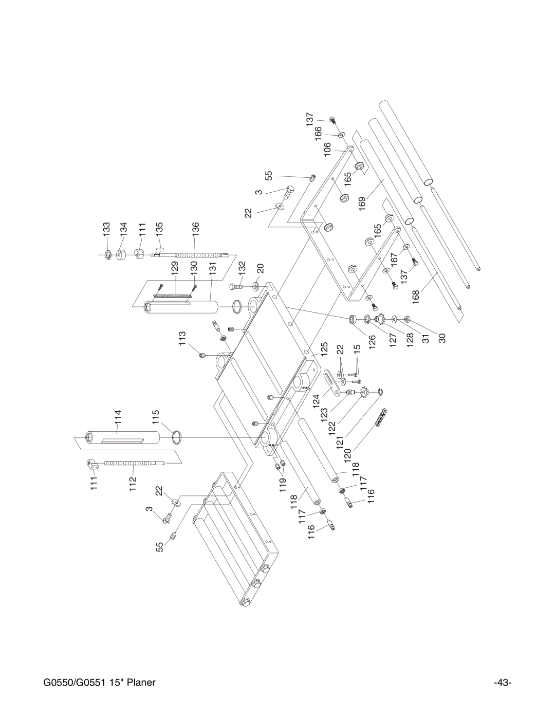 Grizzly instruction manual G0550/G0551 15 Planer 